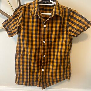 Caramel and Black Button Down